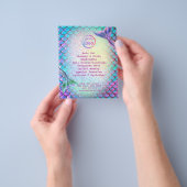 マーメイドテーマ美しいサロンフライヤー チラシ (手)