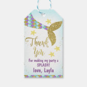 マーメイドテーマ誕生日メッセージカード ギフトタグ (正面)