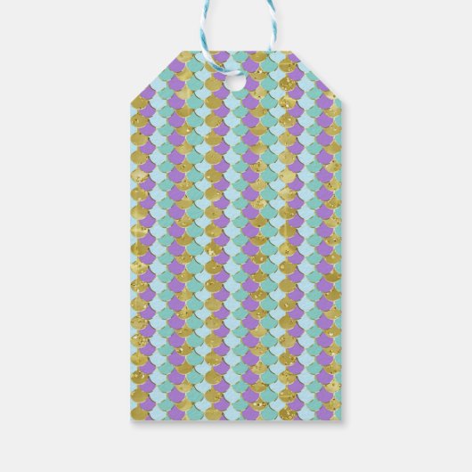 マーメイドテーマ誕生日メッセージカード ギフトタグ (裏面)