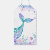 マーメイドテールありがとう誕生日パーティーのお願い ギフトタグ (裏面)