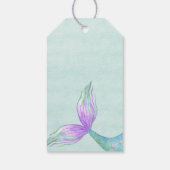 マーメイドテールありがとう誕生日パーティーのお願い ギフトタグ (裏面)