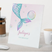 マーメイドテールとバブル誕生日 台座サイン (インサイチュ)