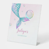 マーメイドテールとバブル誕生日 台座サイン (正面)