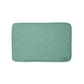 マーメイドテールはかりで測パターンモノグラムグリーン バスマット (正面)