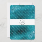 マーメイドテールアンダーザシーガール誕生日招待 招待状 (裏面)