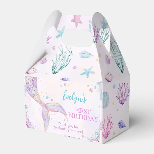 マーメイドテールアンダーザシーガール誕生日 フェイバーボックス (正面サイド)