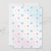 マーメイドテールアンダーザシーガール誕生日 招待状 (裏面)