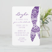 マーメイドテールアンダーザシーガール誕生日 招待状 (スタンド正面)