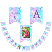 マーメイドテールアンダーザシーハッピーバースデー バンティングフラッグ