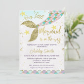 マーメイドテールアンダーザシーベビーシャワー招待状 招待状 (スタンド正面)