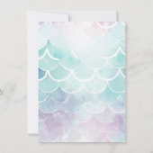 マーメイドテールアンダーザシー誕生日招待状 招待状 (裏面)