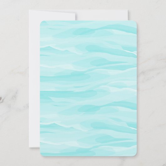 マーメイドテールアンダーザシー誕生日招待状 招待状 (裏面)