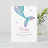 マーメイドテールアンダーザシー誕生日招待状 招待状 (スタンド正面)