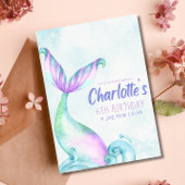 マーメイドテールアンダーザシー誕生日招待状 招待状