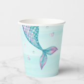 マーメイドテールアンダーザシー誕生日紙カップ 紙コップ (正面)