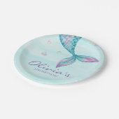 マーメイドテールアンダーザシー誕生日紙プレート ペーパープレート (アングル)