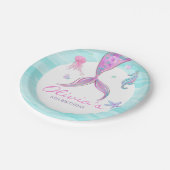 マーメイドテールアンダーザシー誕生日紙プレート ペーパープレート (アングル)