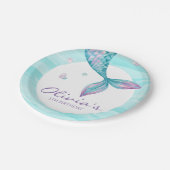 マーメイドテールアンダーザシー誕生日紙プレート ペーパープレート (アングル)