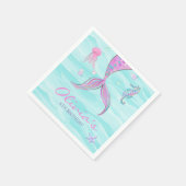 マーメイドテールアンダーザシー誕生日 スタンダードカクテルナプキン (角)