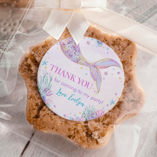 マーメイドテールアンダーザシー誕生日 ラウンドシール