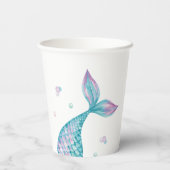 マーメイドテールアンダーザシー誕生日 紙コップ (裏面)