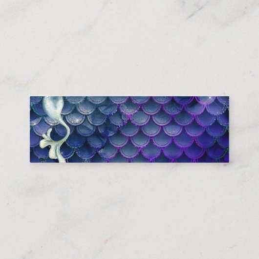 マーメイドテールインブルーときらめくビーチ スキニー名刺 (裏面)