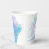 マーメイドテールウォーターカラーアンダーザシー誕生日 紙コップ (右)