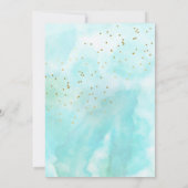 マーメイドテールガールバースデーパーティーの招待 招待状 (裏面)