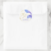 マーメイドテールゴールドフォイル誕生日ありがとう ラウンドシール (バッグ)