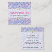 マーメイドテールスケール&パールパステルスパークルブティック スクエア名刺 (正面/裏面)