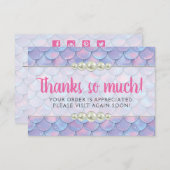 マーメイドテールスケール&パールブティックサンキューカード サンキューカード (正面/裏面)