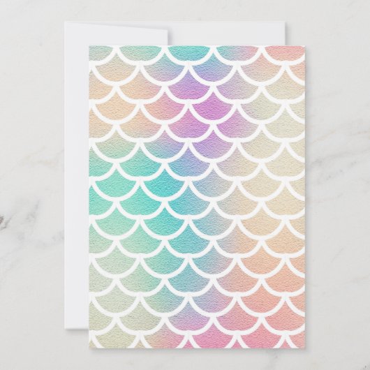 マーメイドテールピンク1st誕生日招待状 招待状 (裏面)