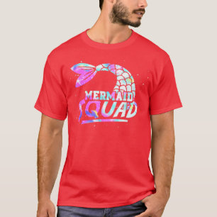 マーメイドテールファンタジーマーメイドスクワッド水中マーム Tシャツ