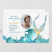 マーメイドテールフォト招待状 招待状 (正面/裏面)