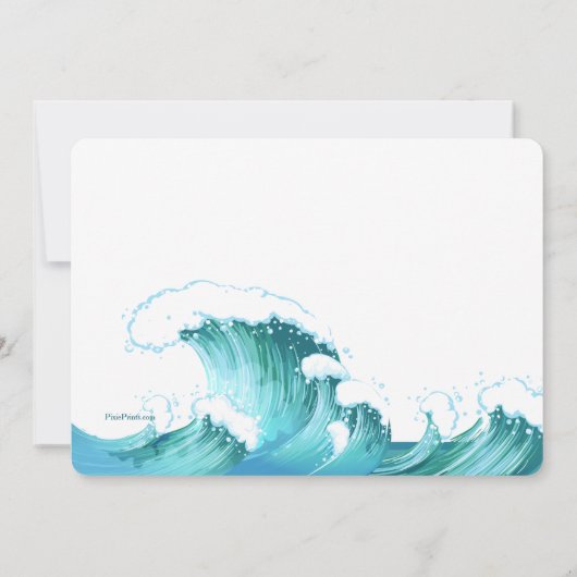 マーメイドテールフォト招待状 招待状 (裏面)