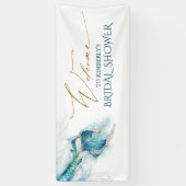 マーメイドテールブライダルシャワー歓迎 横断幕 (縦)