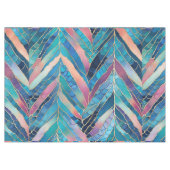 マーメイドテールプリントブルーアンドピンク テーブルクロス (正面(横))