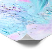 マーメイドテールベイビーシャワーシンボルや象徴 ポスター (角)