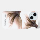 マーメイドテールポー |ダスティテラコッタピーチカスタム Case-Mate iPhoneケース (裏面 (横))