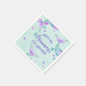 マーメイドテール任意の年齢メルマージング誕生日パーティー スタンダードカクテルナプキン (角)