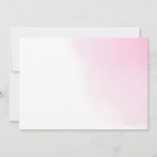 マーメイドテール写真誕生日 サンキューカード (裏面)