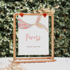 マーメイドテール好意誕生日標識 ポスター