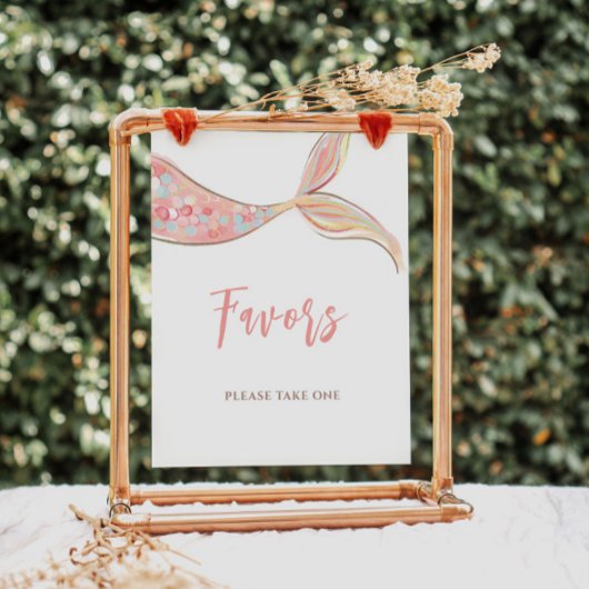 マーメイドテール好意誕生日標識 ポスター