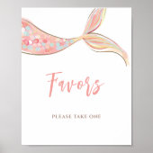 マーメイドテール好意誕生日標識 ポスター (正面)