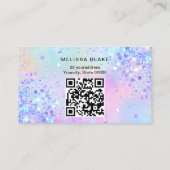 マーメイドテール模擬チュンキーグリッター 名刺 (裏面)