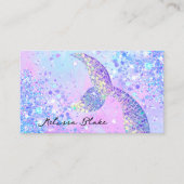 マーメイドテール模擬チュンキーグリッター 名刺 (正面)
