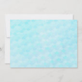 マーメイドテール海かわいい水彩写真誕生日 招待状 (裏面)