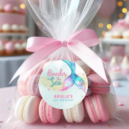 マーメイドテール海の上の最初の誕生日 ラウンドシール