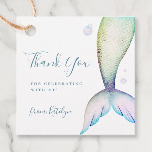 マーメイドテール誕生日ありがとう フェイバータグ (正面)