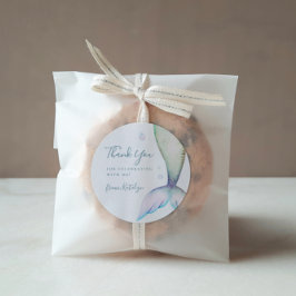 マーメイドテール誕生日ありがとう ラウンドシール